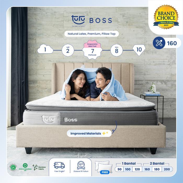 Kasur Pocket Spring Bed Turu Boss Ukuran 160X200 (Queen) Free Bantal