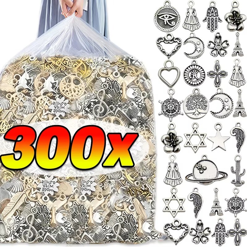 100-300pcs Tibetan Silver Mixed Pendant Animals Charms Beads for Jewelry Making Bracelet Earrings