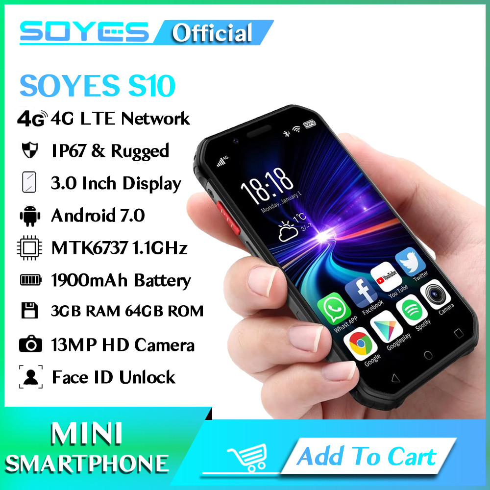 SOYES S10 Waterproof Mini Smartphone Walkie talkie NFC 3GB 32GB 64GB