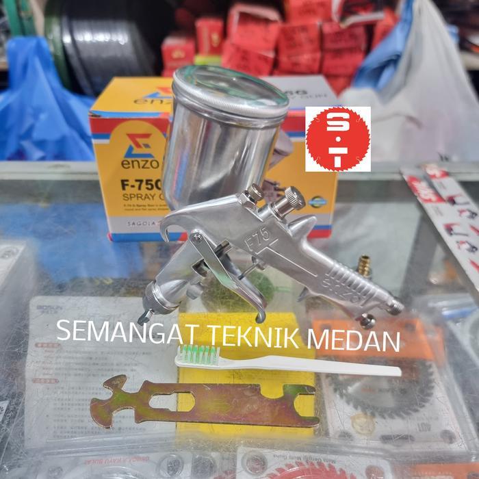 READY F75 SPRAY GUN SEMPROTAN ANGIN TABUNG ATAS F75G 400cc ENZO SAGOLA F 75G
