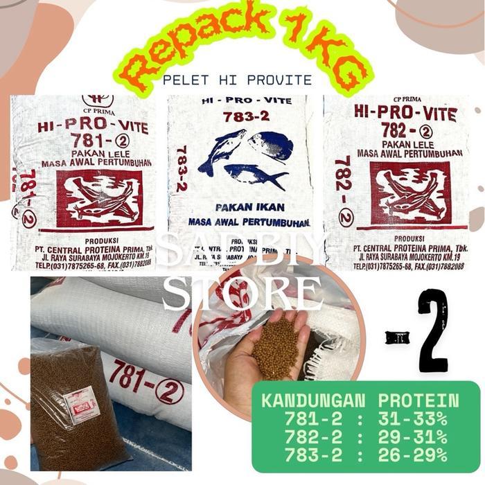 Jual Murah Hi-Pro Vite Pelet Ikan Lele Repack 1Kg 781,782,783 Pakan Terbaik Untuk Lele Nila Gurami