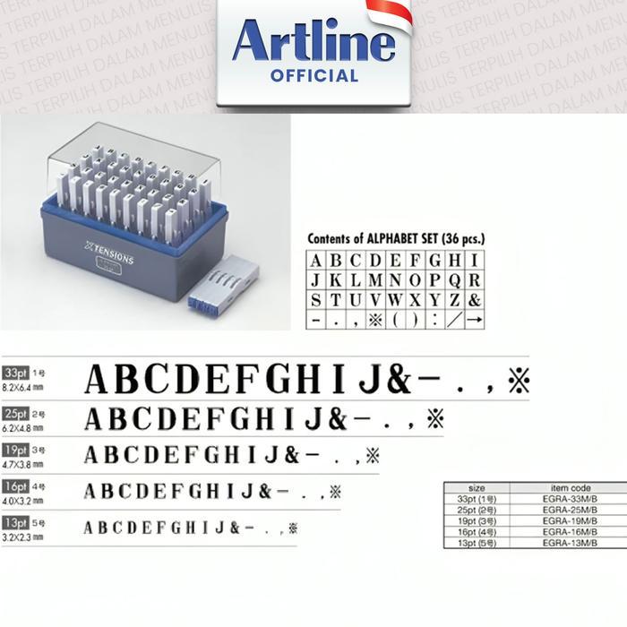 ARTLINE Xstamper Xtensions Alphabet Stamp / Alfabet Stempel EGRA-19M