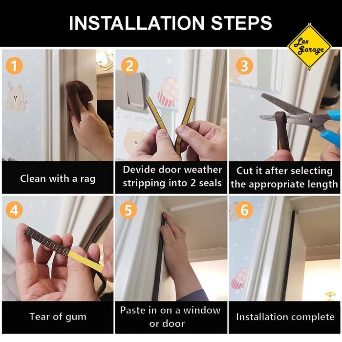 Door Seal Strip Karet Busa Peredam Suara Penutup Celah Pintu Jendela