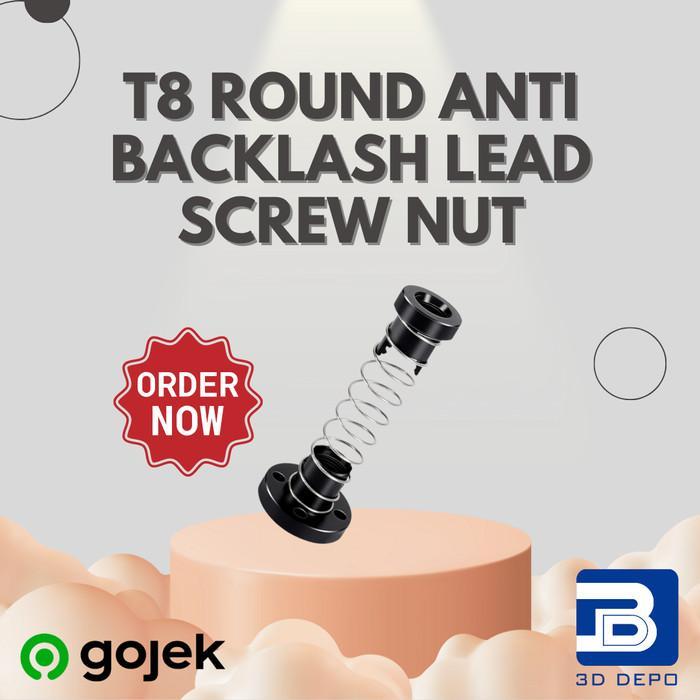 POM T8 Round Anti Backlash Lead Screw Nut