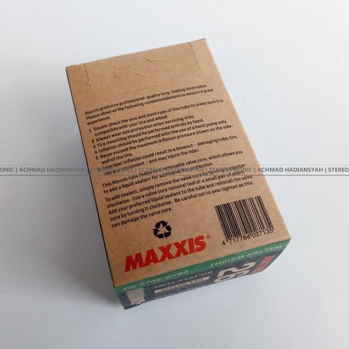 Ready Ban Dalem Maxxis 26 X 2.50 Pentil Kecil Presta Valve Ban Maxxis 26 -Gratisongkir