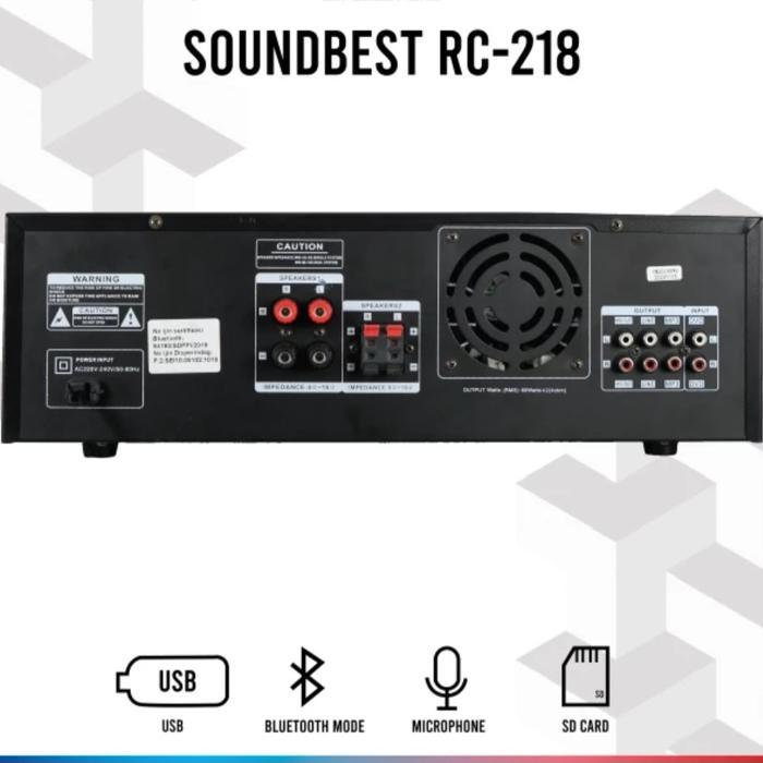 Power Amplifier Soundbest Rc 218 Bisa Bluetooth Soundbest Rc218 #Gratisongkir