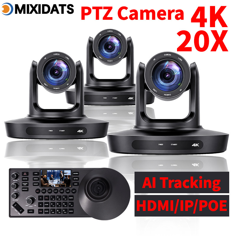 PTZ Camera 4K 20X Zoom Video Conference Camera Kit Church Meeting Live Broadcast PTZ Camera