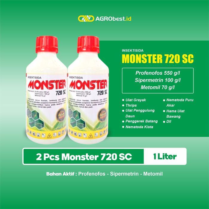 [2 PCS] MONSTER 720 SC 1 Liter Obat Hama Padi Wereng Sundep Beluk Efek Cepat Tuntas