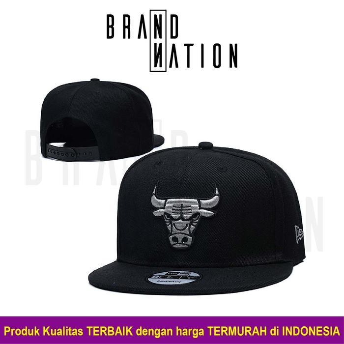Topi SNAPBACK Chicago Bulls Black Silver NBA Basketball Snapback #Promo
