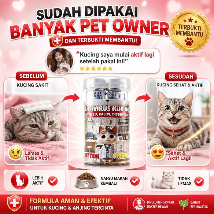 Obat Antivirus Panleu, Calici, Distemper, Fip Obat Virus Kucing Calici Panleukopenia Distemper Fip