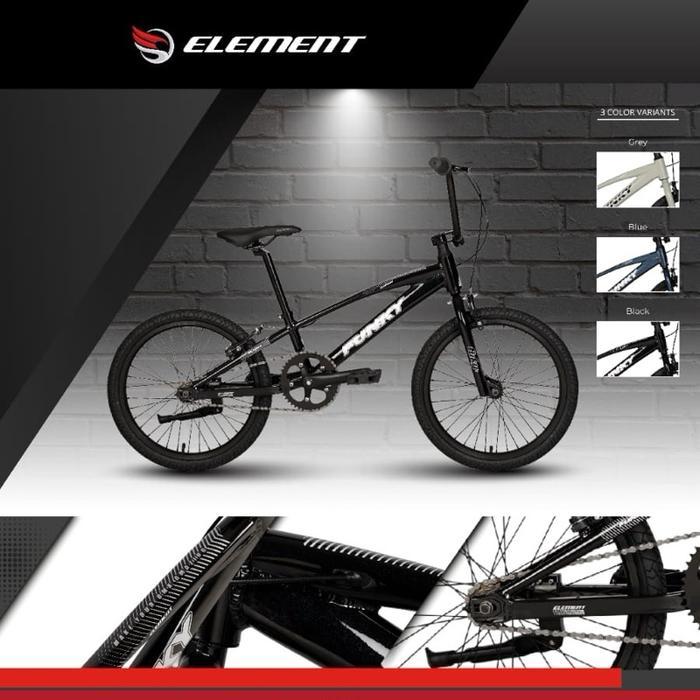 Sepeda BMX Alloy 20 Inch Element Funky FS20 Terbaru - Black