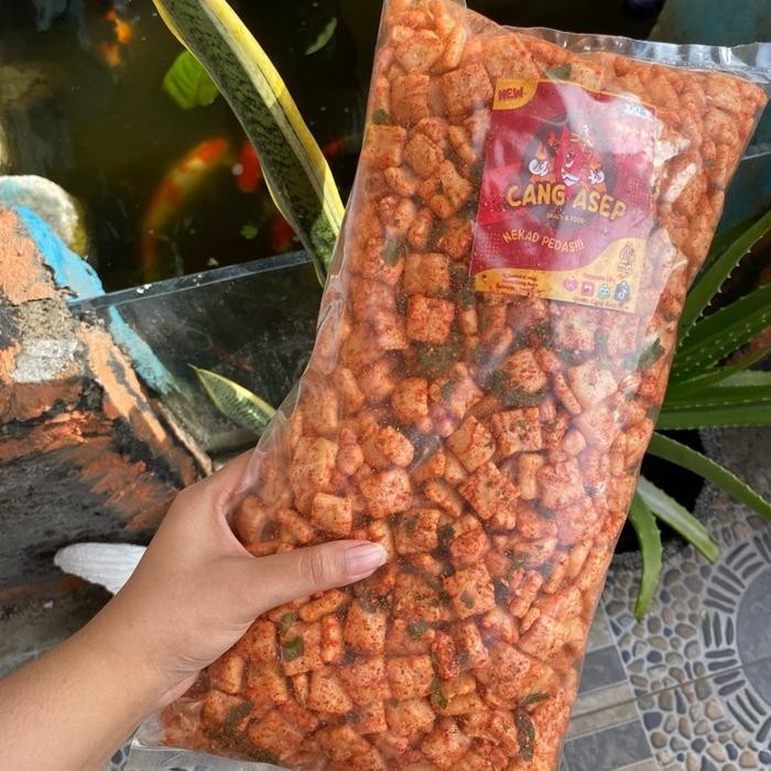 

New KERUPUK RAMBAH TAHU SUPER 500gr-Asep Cemilan Snack Pedas Keripik Makanan Food pedas krupuk