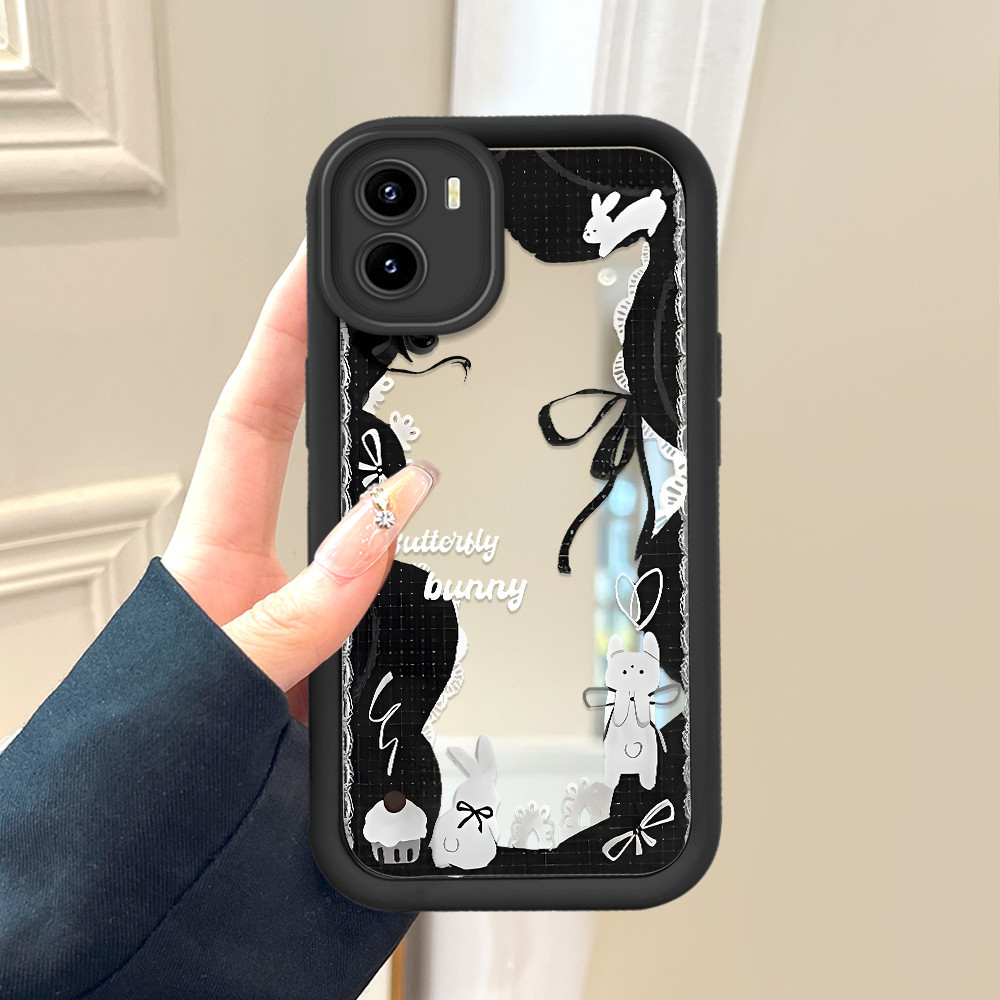 Casing Hp Untuk VIVO Y15S Y01 Y01A Y15A Y15C Cermin Softcase Case Phone Kesing Kucing 8092 JZ