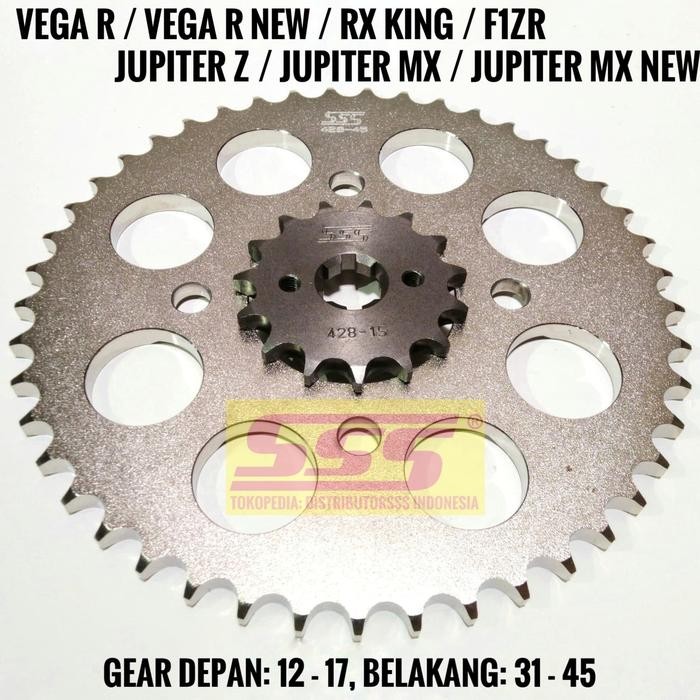 Gearset Sss 428 Rx King Fizr Jupiter Mx Jupiter Z Vega R Rantai Gold Sss Sb Girset Gir Set Gear Set
