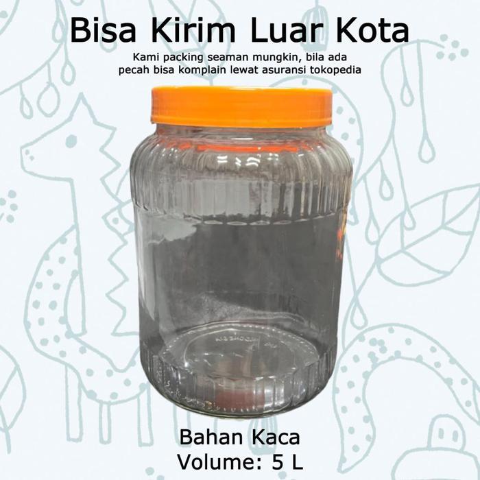 Toples Kaca 5 Liter Kig #Gratisongkir #Sale #Discount