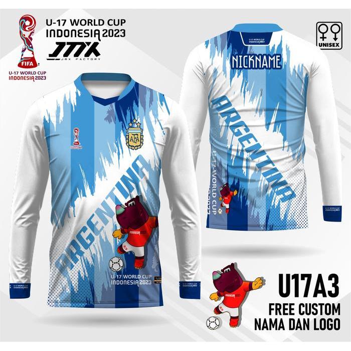 ORIGINAL jersey argentina piala dunia u17 lengan panjang kaos bola READY STOCK