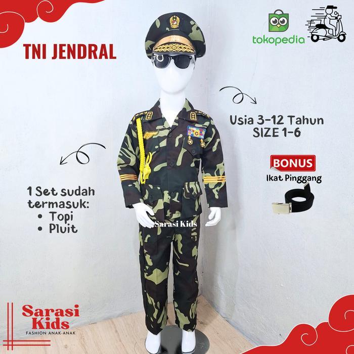 Baju tni jendral anak laki laki baju tni loreng baju tentara anak anak
