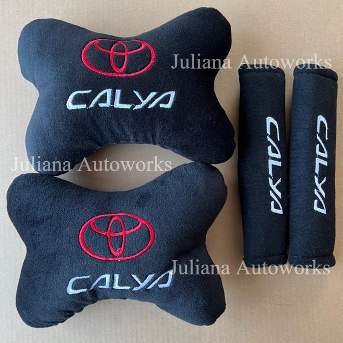 Bantal Mobil Calya Bantal Leher Jok Mobil Cover Seatbelt Calya