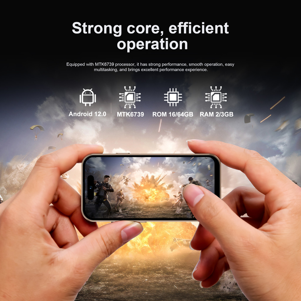 SERVO S16 Mini 4G LTE Cute Smartphone Android 12.0 OS 2/3GB RAM 16/64GB ROM Google Play 4.0" Display