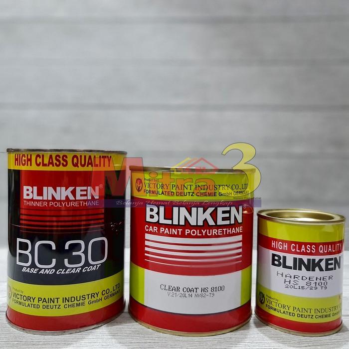 ] Clear BLINKEN PU HS 8100 1 Liter + Thinner (2 Komponen) / Cat Anti Gores Mobil Gloss