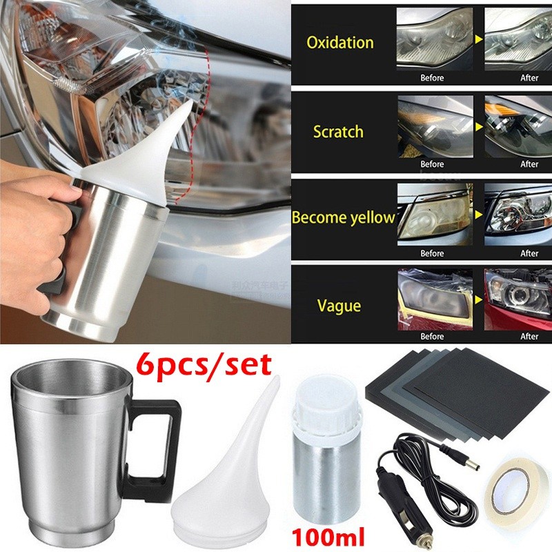 Car Headlight Lens Restoration Kit Headlamp Lens Restore Oxidation