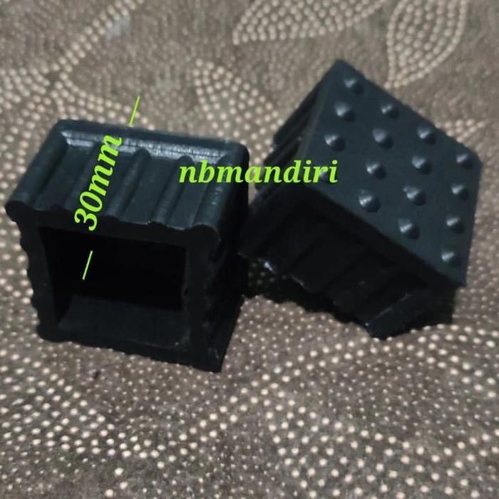 karet kaki hollow 3x3_karet pengaman kaki meja dan kursi