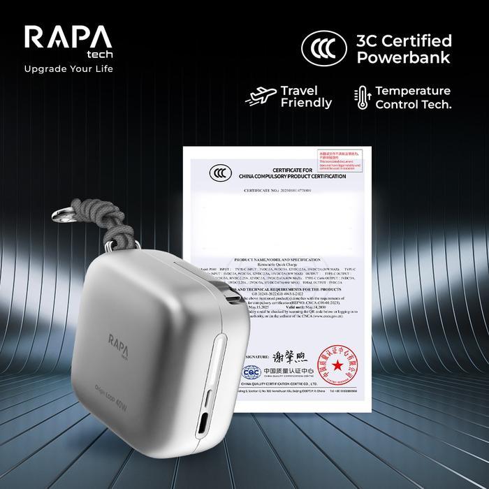 jwvb- [ Ccc Certified ] Rapatech Origin Loop Pd40W Powerbank 10000Mah Quick Charge 40W