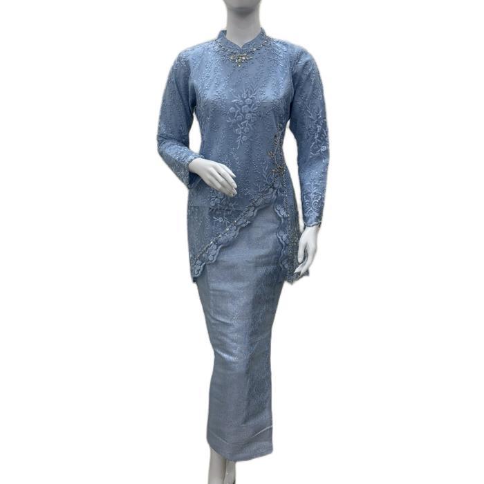 eyys- Kebaya Alma Belah Samping Bahan Tile Spenggel, Baju Kebaya Pesta, Baju Wisuda Atasan
