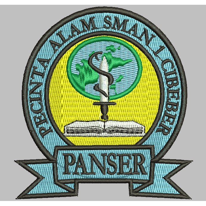 DD-60 PATCH BORDIR PECINTA ALAM SMAN 1 CIBEBER PANSER LOGO EMBROIDERY