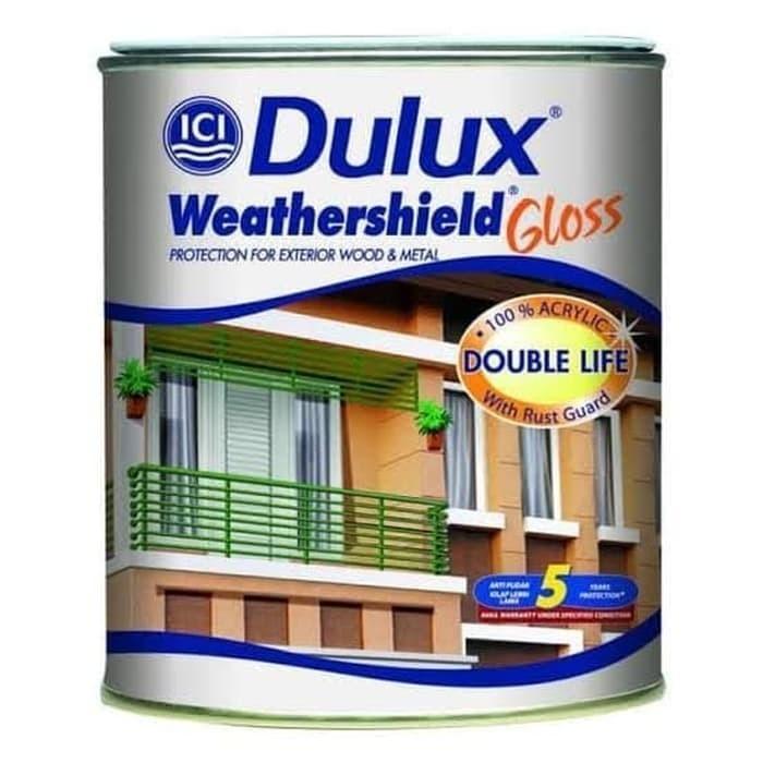 Dulux Weathershield Gloss Cat Kayu & Besi 0.9 L Gloss Gratisongkir