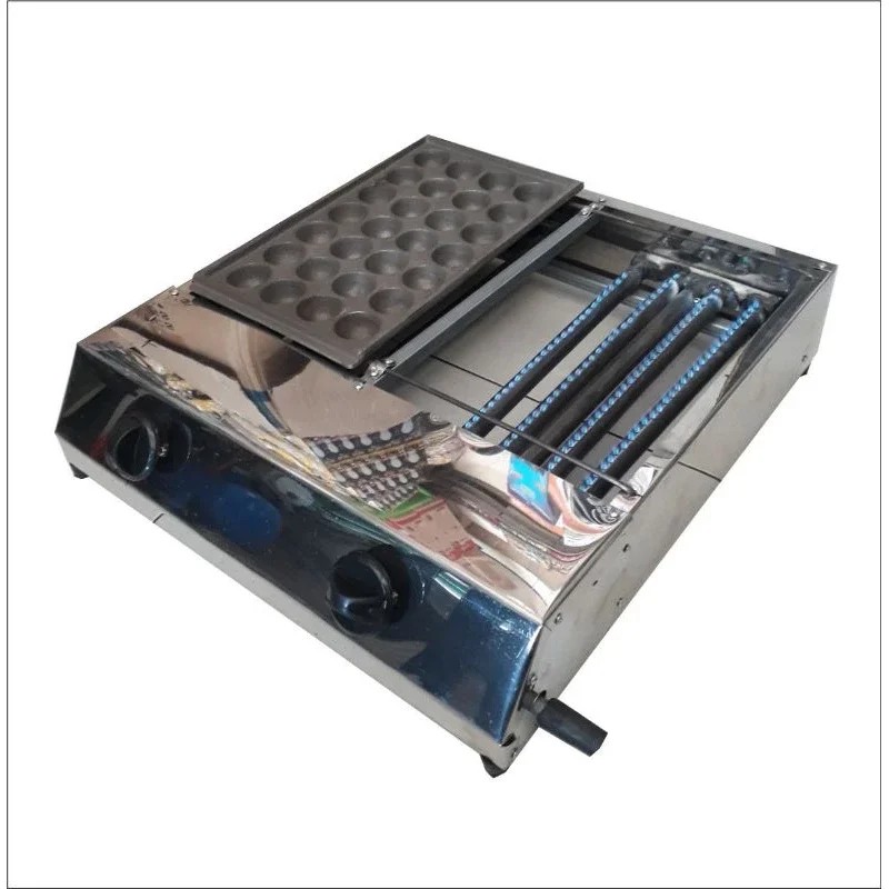 Kompor Gas Takoyaki 2Tungku + 2 Cetakan