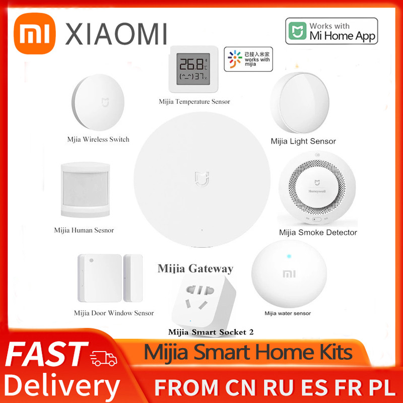 Xiaomi Smart Home Kit Mijia Gateway 2 Hub Door Human Body Sensor