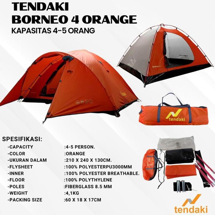 Tenda Camping TENDAKI Borneo 4 Bukan Naturehike Great Outdoor