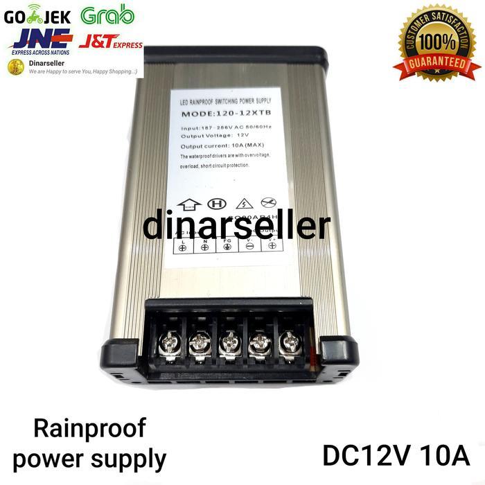 TERBARU TRAFO OUTDOOR 12V 10A ADAPTOR POWER SUPPLY / TRAFO CCTV LED STRIP DLL