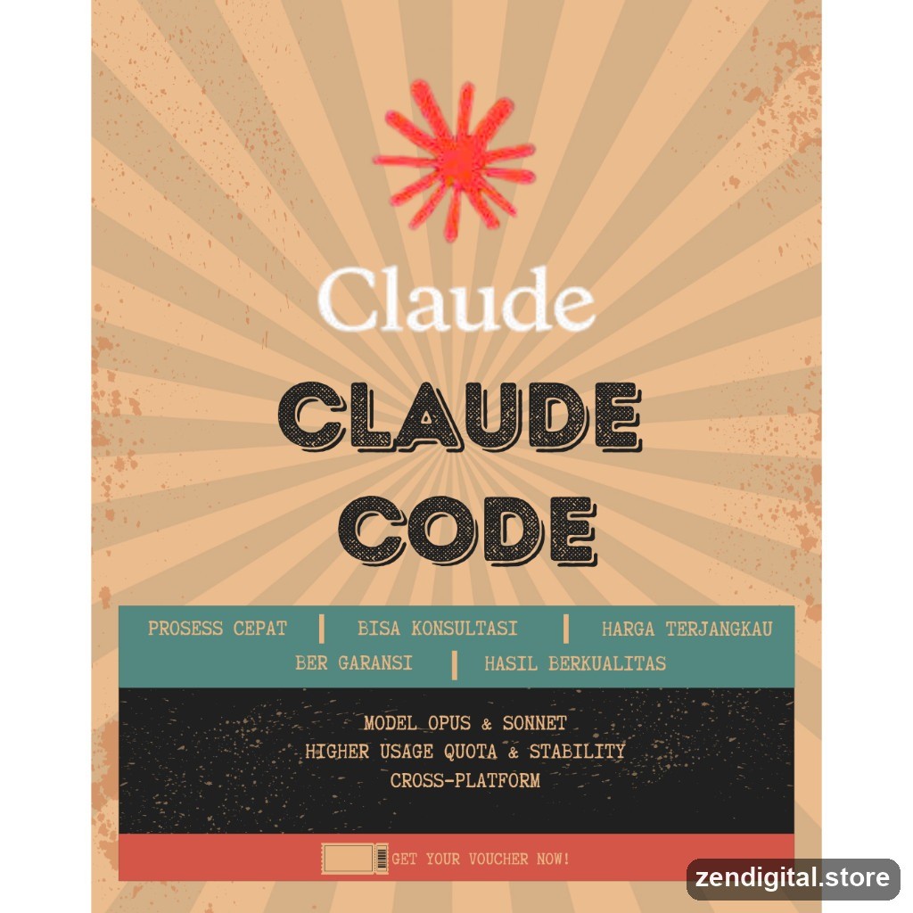 Claude Pro AI 1 Bulan Claude Code Garansi Penuh