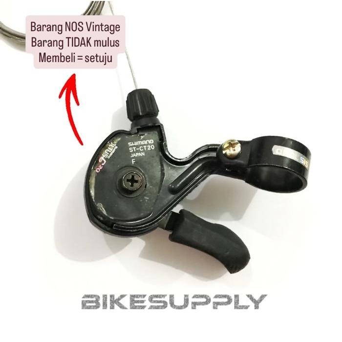 Shifter Operan Sepeda Merk Shimano Altus 3 X 6 Speed St - Ct20 Via Japan Vintage Nos Jadul New Old