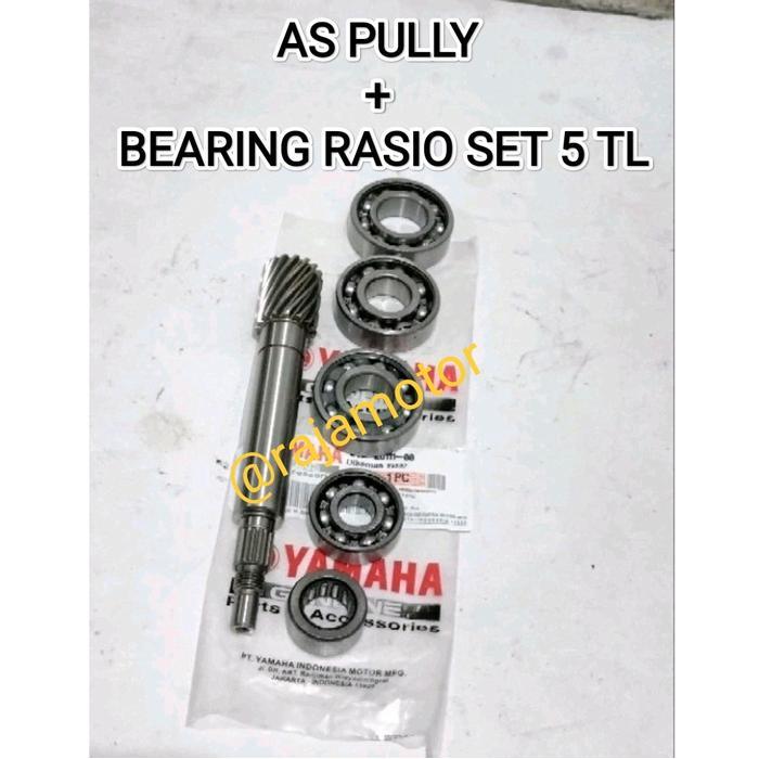 As Pully 5Tl + Bearing Rasio Set Gardan Mio Sporty Mio Lama Mio Smile Mio Soul Karbu Fino Karbu
