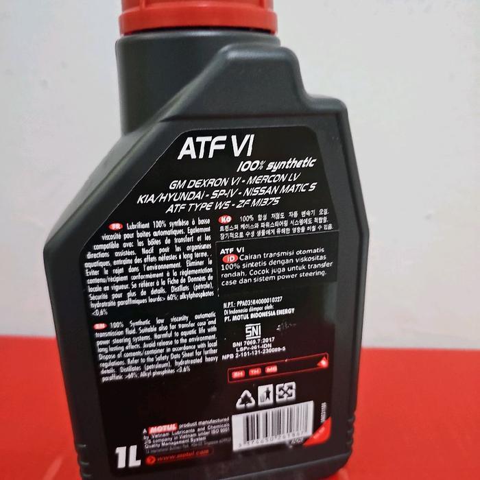 Oli Matic Motul Atf Vi 1 Liter Full Syntetic Dexron Vi /Atf Type Ws Original Motul Engine
