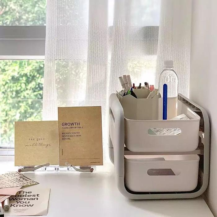 Rak Organizer Stationery Rak Penyimpanan Desktop Storage ATK Buku Meja Kantor