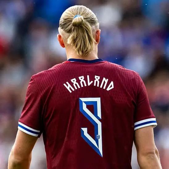 Hot Sale [ Nameset ] Norway Norwegia Home Euro 2024 Haaland 9