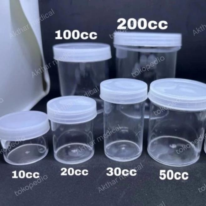 TERBARU pot plastik 50cc murah / pot urine plastik / pot salep / pot obat