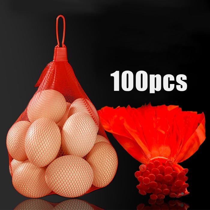 100pcs Jaring Buah Sayur Jaring Buah Roll Kecil Jaring Buah hanger Jaring Polynet Buah