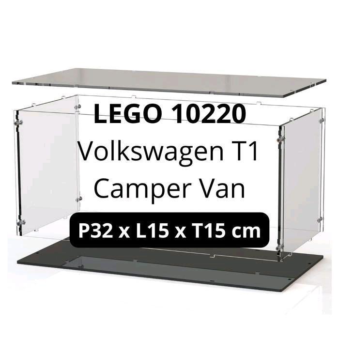 AKRILIK BRICKS - BOX CASE DISPLAY UNTUK LEGO 10220 VOLKSWAGEN T1 CAMPER VAN