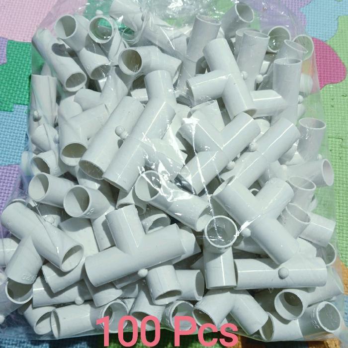 BERKUALITAS T Boh Pipa Listrik 20mm 100 pcs / Cabang Pipa 20mm 100pcs