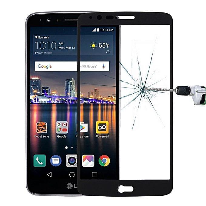 BERKUALITAS HMC LG Stylus 3 / M400DK Tempered Glass - 2.5D Full Screen - Lis Hitam