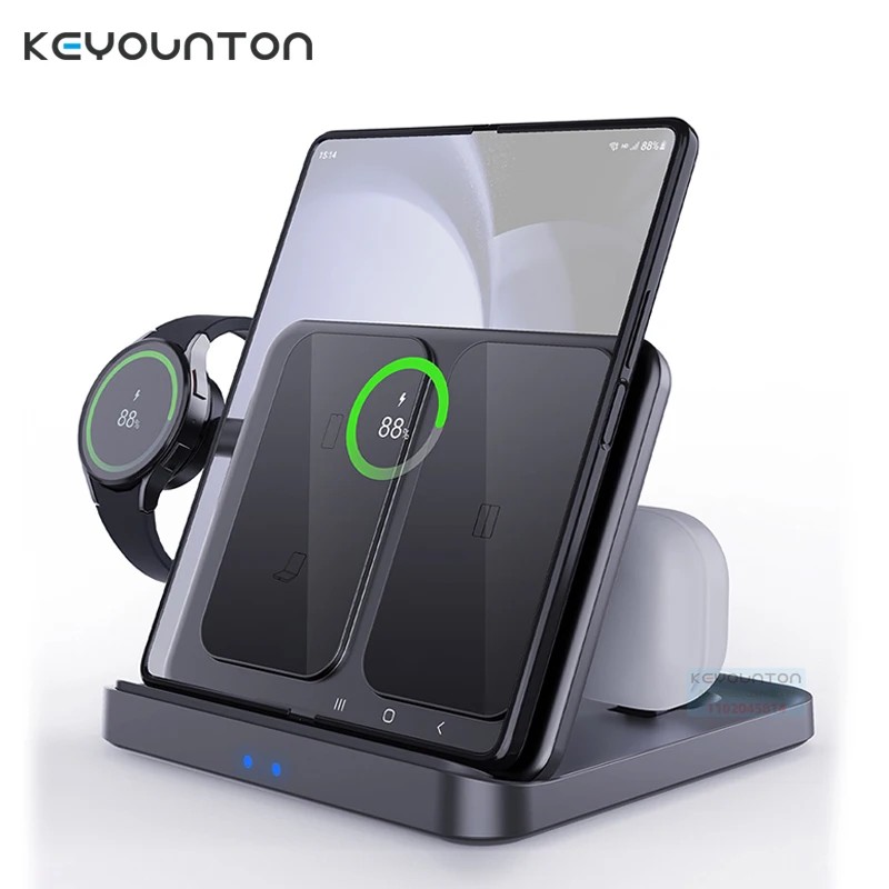 Wireless Charging Station for Samsung S20 3 in 1 Charger for Galaxy Watch 6 Active S23 22 Ultra
