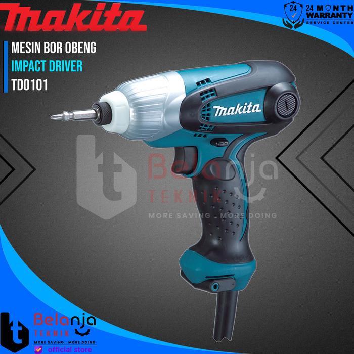 TERMURAH TERLARIS TERBARU MAKITA IMPACT DRIVER TD 0101 MESIN BOR OBENG LISTRIK TD0101 230 WATT HAPPY