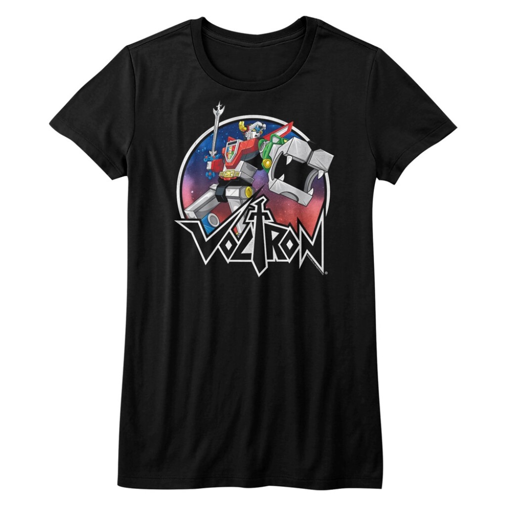 Kaos Voltron robot melingkar, gambar, lengan pendek oversize