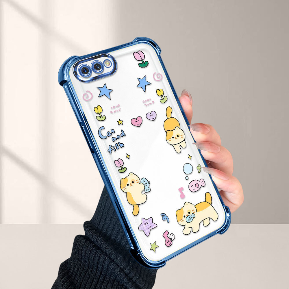 Casing HP Softcase Bening Transparan Anti Jatuh Pelindung Kartun Lucu Untuk OPPO A3S A12E Ready Mura
