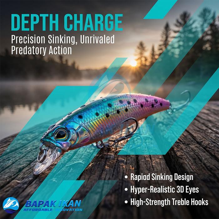 6.5cm/5.5g Umpan Lure Minnow Slow Sinking Fishing Bait Set Tackle Lure For Fishing Swim Bait Lure